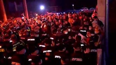 Saakaşviliyə dəstək aksiyasında qarşıdurma - VİDEO | KONKRET